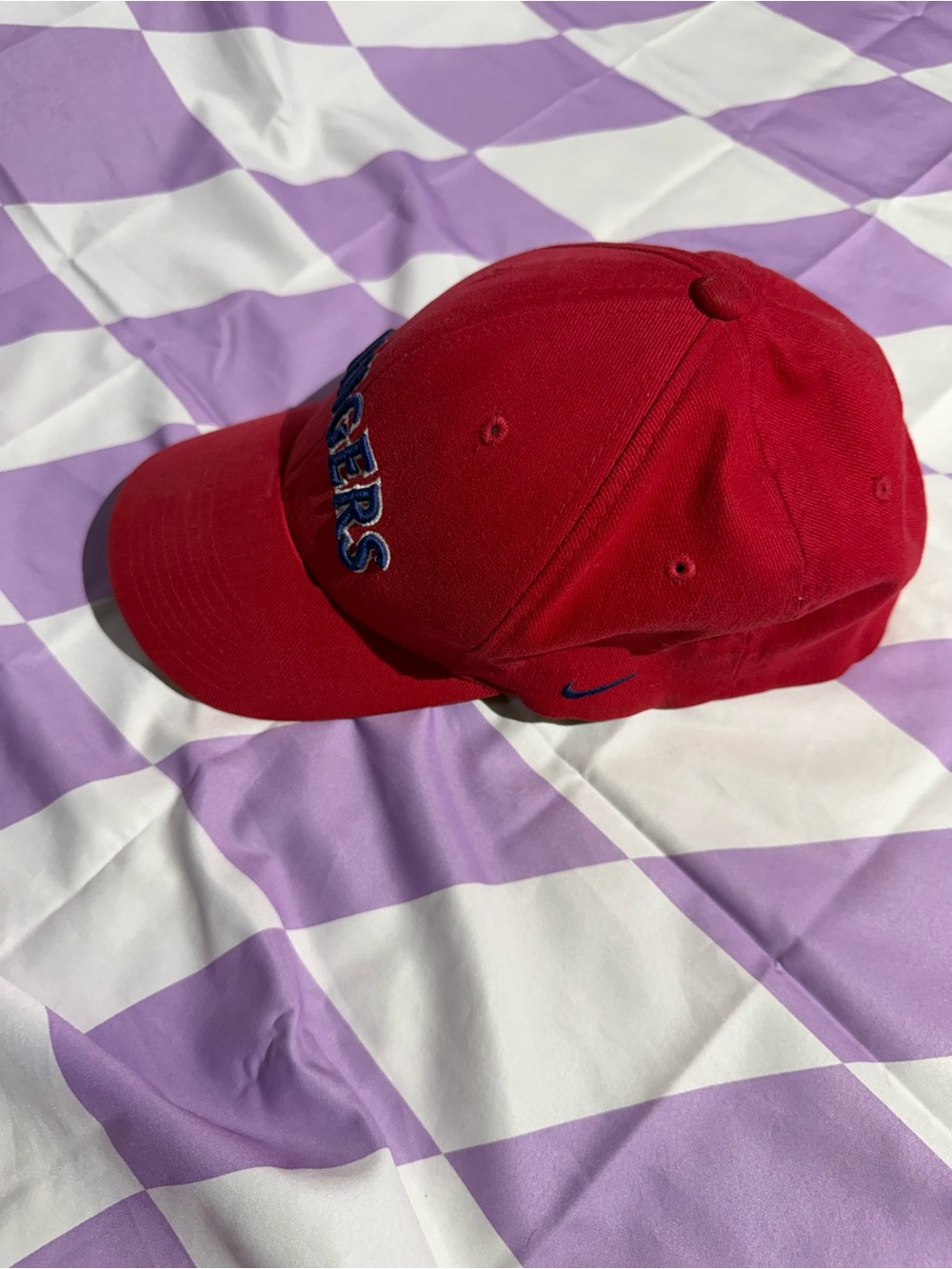 VTG Texas Rangers Nike Team Hat Y2K Red Embroidered Flexfit Cap - Picture 10 of 11